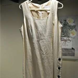 Beige Jessica Howard Sleeveless Dress Size 14 Like New!